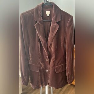 Rich Brown Velvet Blazer
